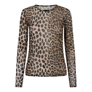 Mesh leopard toppur